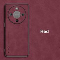 For Honor Magic 8 Lite 5G Case Luxury PU Leather Phone Case For Honor Magic8 Lite Back Cover Silicone Shockproof Full Protection Honor Magic 8 Lite raudona