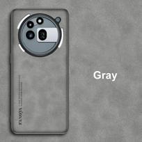 For Nothing Phone 3A Pro Case Luxury PU Leather Phone Case For Nothing Phone 3A Pro 5G Back Cover Silicone Shockproof Protection Nothing Phone 3A Pro pilka spalva