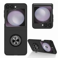 Ring Holder Anti-Falling Case for Samsung Galaxy Z Flip7 FE Flip6 Flip5 Flip 7 6 5 4 3 Flip3 Flip4 Shockproof Hard Cover Funda Galaxy Z Flip7 FE juoda