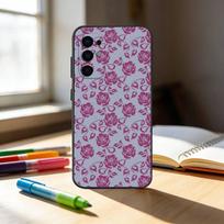 Lace Print Pattern Phone Case For Samsung S25,S24,S21,S22,S23,S30,Ultra,S20,Plus,Fe,Note,10,9,5G Black Cover Samsung S24ULTRA