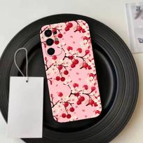 P-Plum B-Blossom  Phone Case For Samsung S25,S24,S21,S22,S23,S30,Ultra,S20,Plus,Fe,Soft Silicone Black Cover Samsung S30plus5G