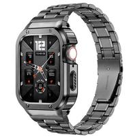 Stainless Steel Case+Strap For Apple Watch Band 44mm 45mm 49mm 40mm Bumper Cover Accessories iwatch Ultra series 8 6 SE 7 Strap 44mm