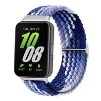 Braided Solo Loop Strap for Samsung Galaxy Fit 3 Accessories Adjustable sport Nylon Replacement correa bracelet galaxy fit3 band For galaxy fit 3 ryškiai mėlyna spalva