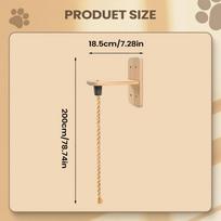 Cat Climbing Rope With Jumping Board 6.56ft Interactive Toy Wall Mounted Rope Cat Shelves For Kittens Playing Scratching Rest