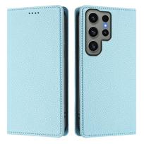 WEFOR for Samsung Galaxy S23 S22 S21 S20 Ultra S10 S9 S8 Plus S7 S6 Edge Wallet Case, Flip Folio Case with Magnetic Card Holder For Galaxy S6 Edge dangaus mėlyna spalva