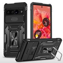 For Google Pixel 9 Pro XL 8 7 Pro Case with Slide Camera Cover, 360° Magnetic Ring Kickstand Upgraded Military Grade Shockproof Google Pixel 7 juoda