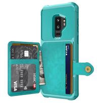 WEFOR PU Leather Case For Samsung Galaxy S9 S9 Plus Retro Flip Phone Cases For Samsung Galaxy Note 9 Card Holders Cover For Galaxy S9 Plus žalia