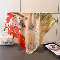Hot Air Balloon Print Square Silk Scarf Soft Satin Lightweight Bandana for Women Vacation Neck Scarves Hairband Bag Accessory 70X70CM