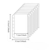10PCS PVC Binder Pocket Cash Envelopes A5 A6 A7 Zipper Folders Pouches Money Organizer Budget Document Filing Loose Leaf Inserts