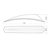 M33K-Motorcycle Front Fender Trim Decorative Mudguard Crest Cover for Vespa GTS300 Gts300 GTS 300 Super  2024(Black) NONE