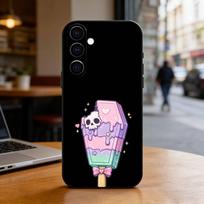 Creamy Monster Phone Case For Samsung Galaxy A73,A72,A71,A70,A53,A52,A51,Soft Silicone Black Cover Samsung a11