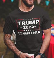 Donald Trump Shirts Political T-Shirt Mens Womens Tees Tops Funny Trump 2024 shirt Fix America Again M