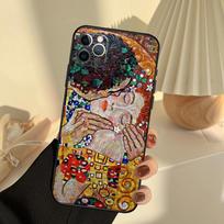 Gustav Klimt Kiss Art Phone Case For iPhone 14 16 15 11 12 13 17 Pro Max 13 mini 15 16 Plus 16e 17 Air Cover Funda iPhone 14Pro MAX
