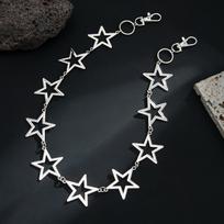 Hollow Out Metal Waist Chain Five-Pointed Jeans Chain Goth Star Pants Chain  Key Chain sidabras