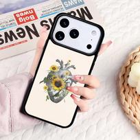 Flower Heart Phone Case For IPhone 17 16e 15 14 13 12 11 Pro Max Air Mini Soft Protective Cover iPhone 15 Pro