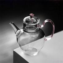 210ml High Borosilicate Small Glass Teapot Heat Resistance Tea Kettle Teaware Fruit Flower Kung Fu Tea Set Tea Brewing Tea Set rožinė