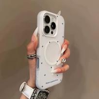 Full screen green heart-shaped phone case suitable for iPhone 17, 16, 15, 14, 13, 12, 11 Pro/Max/Plus anti drop and shockproof iPhone 16PRO balta
