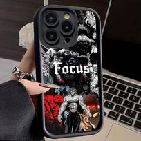 Comic H-Hanma Baki Phone Case For iPhone 17 16 15 14 13 12 11 Pro Plus Max Soft TPU Ladder Lens Protection Soft Cover iPhone 12 pro