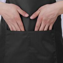 ABBY-18 Pack Black Kitchen Apron With 2 Pockets Anti-Dirty Apron Suitable For Barbecue Kitchen Cooking Baking Restaurant juoda