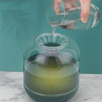 ABBY-Air Humidifier Double Spray Nozzle Diffuser Portable Capacity High Night Light For Home Green Green