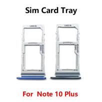 For Samsung Galaxy Note 10 Plus 5G N970 N975 Sim Card Reader Holder Dual Sim Card Tray Holder Slot Adapter note 10 plus gray