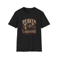 Beaver Liquors Unisex T-Shirt| Vintage Bear Drinking Bottle Graphic S