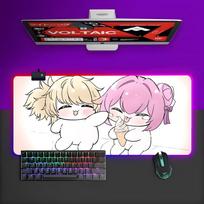 N-nikkeES Doro CUTE Mouse Pad RGB Gaming Mouse Pad Desk Mat HD Gamer Large LED Light XXL MousePads RGB600x300x3mm