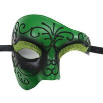 Fashion Masquerade Masks Creative Halloween  Masks Costume Props Half Face Mask  Men žalia