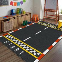 ZYFootball Area Rug Soccer Floor Decor Washable Carpet for Living Room Bedroom Kid Room Gamer Room Stylish Sports Themed Rug 60x90cm(23x35in)