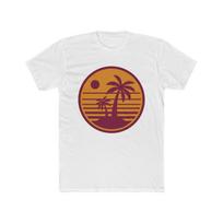 Retro Palm Island Sunset T-Shirt | Vintage Tropical Tee S įvairiaspalvis