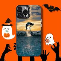 O-Orca Killer W-Whale-ES Phone Case For iPhone 16,12,13,17,15,1,11,Mini,Pro,SE,XS,MAX,Black Matte Silicone Cover iPhone17