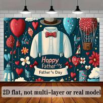 2D Father's Day Balloon & Suit Backdrop Photography Background 47.2x31.5inch/120*80cm