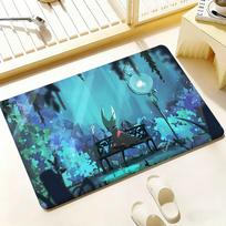 H-Hollow K-Knight Floor Mat Bedroom Living Room Flannel Door Mat Non-Slip Home Decor 40x60cm