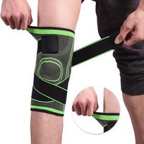 Adjustable Knee Support Brace with Compression Sleeve and Strap for Running Fitness Outdoor Sports Climbing and Joint Protection M žalia