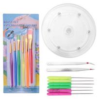 ABBY-15 Pcs Cookie Decorating Kit Supplies,Cookie Turntable,Cookie Brushes,Scriber Needles For Kitchen Baking Tools