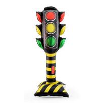 Matte Standing Traffic Light Balloons, Aluminum Foil Balloons, 59inch Standing Balloons, Suitable for Themed Birthday Parties, Traffic Themes, Racing Other