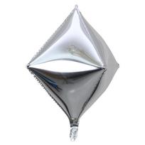 6-Pack Party Balloons, Diamond-Shaped Silver Balloons, 22inch Giant 4D Foil Balloons and Ribbons, Large Mylar Balloons, Wedding Decorations, Party Other