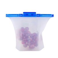 1000ml Fresh-keeping Bag Food-grade Silicone Portable Freezer Seal Bags Leakproof Reusable Food Storage Bag Vegetable