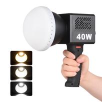 Nešiojama COB vaizdo šviesa Rankinė fotografijos užpildymo šviesa 40W 2500K-6500K Pritemdoma 9 scenos apšvietimas US Plug