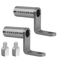 Meltryllis Clamp Bar Bike Handle (Set of 2) Bike Mirror Stay Aluminum Alloy Adjustable pilka spalva