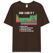Can I Lick It Funny Periodic Table Of Elements Teacher Student Women Men's 100% Cotton T-Shirt Tees Tops S