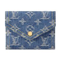 Louis Vuitton Victorine Quilted Snap Closure Organic Cotton Wallet Women Wallets Denim-Blue M13212 Gift Set(Basic Set+Box+Shopping Bag)