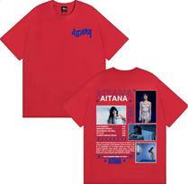 Dainininkės Aitana Cuarto Azul albumo turo marškinėliai Unisex Mados tendencija High Street marškinėliai Moteriški vasariniai apvalios iškirptės medvilniniai marškinėliai S