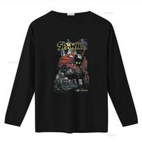 Spawn T shirt Bella Canvas Dark Fantasy Comic Design with Green Eyes and Red Cape vintage Washed Versatile Breathable Unisex S