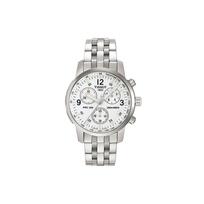Tissot PRC 200 serijos kvarcinis chronografas 200M atsparumas vandeniui Datos rodymas Atsitiktinis paprastas laikrodis Vyriški laikrodžiai Baltas plienas T17.1.586.32 White Dial