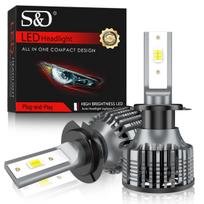 2Pcs Super Bright Mini H7 LED Car Headlight Bulbs 40000Lm CSP Chip Auto H11 LED Turbo Light H8 HB4 9006 9012 Hir2 6500K Auto Lamp 12V 24V H7