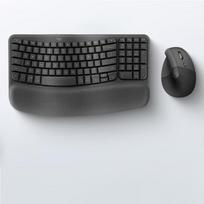 Logitech Wave Keys & Lift Ergonomic Wireless Keyboard and Mouse Set