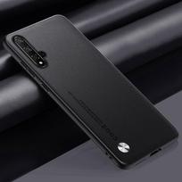 Prabangus PU odinis dėklas, skirtas Huawei Nova 5T Nova5T galinis dangtelis Matinis silikoninis pilnai apsaugotas telefono dėklas For Honor 20 Honor20 For Honor 20 juoda