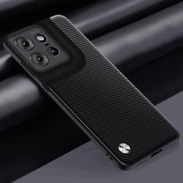 Prabangus PU odos dėklas Motorola Edge 50 Neo Edge50 Neo galiniam dangteliui, silikoninis apsauginis telefono dėklas Motorola Moto S50 5G Moto Edge 50 Neo matinė juoda spalva