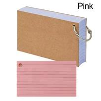 High-quality Horizontal Line Binder Memo Book Loose-Leaf With Cover Loose-Leaf Index Cards Double-sided Flash Cards Study rožinė